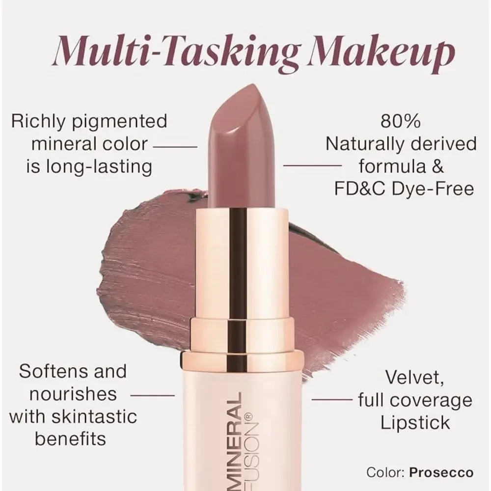 Prosecco Lip Stick 0.137 Oz by Mineral Fusion